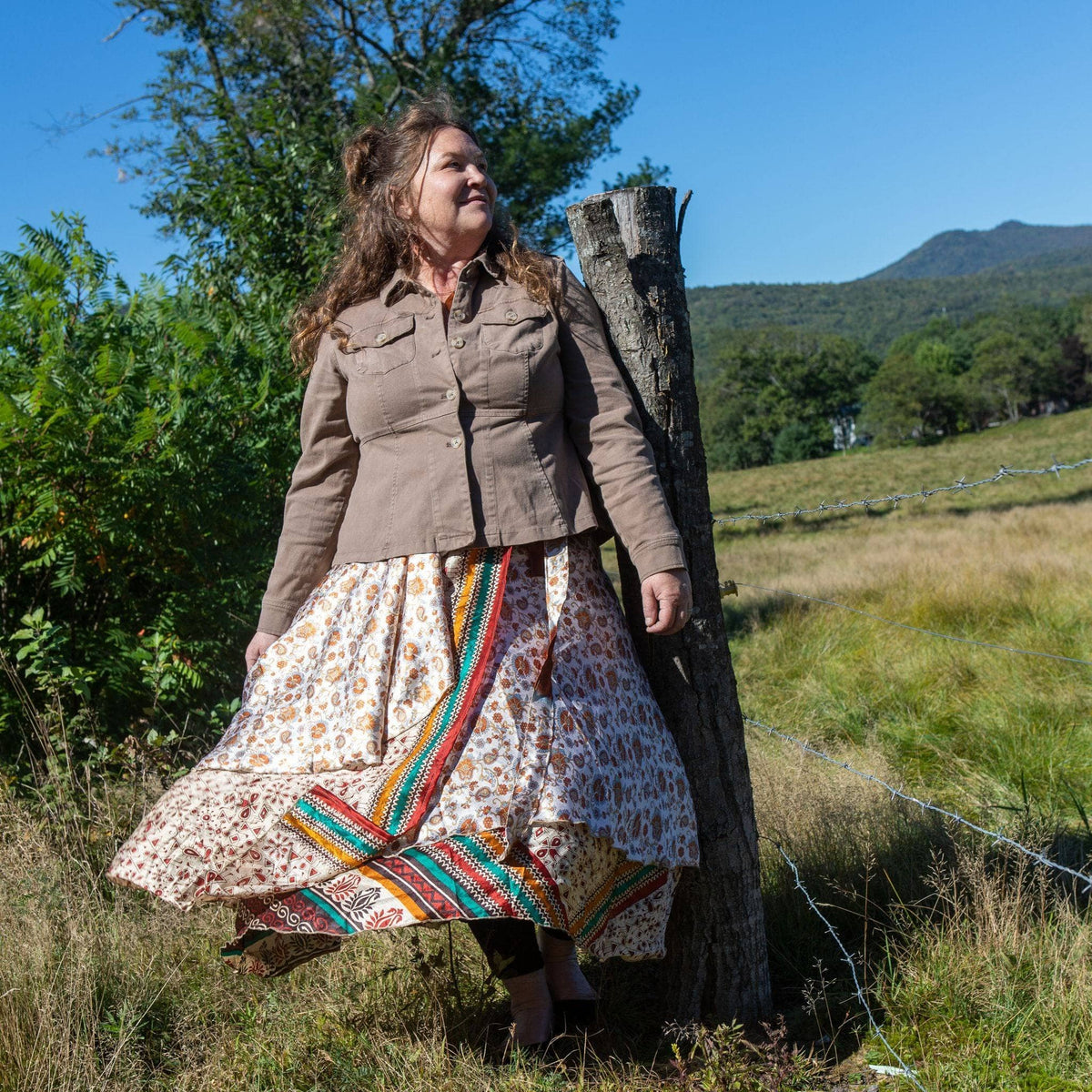 The Original Boho Reclaimed Sari Wrap Skirt