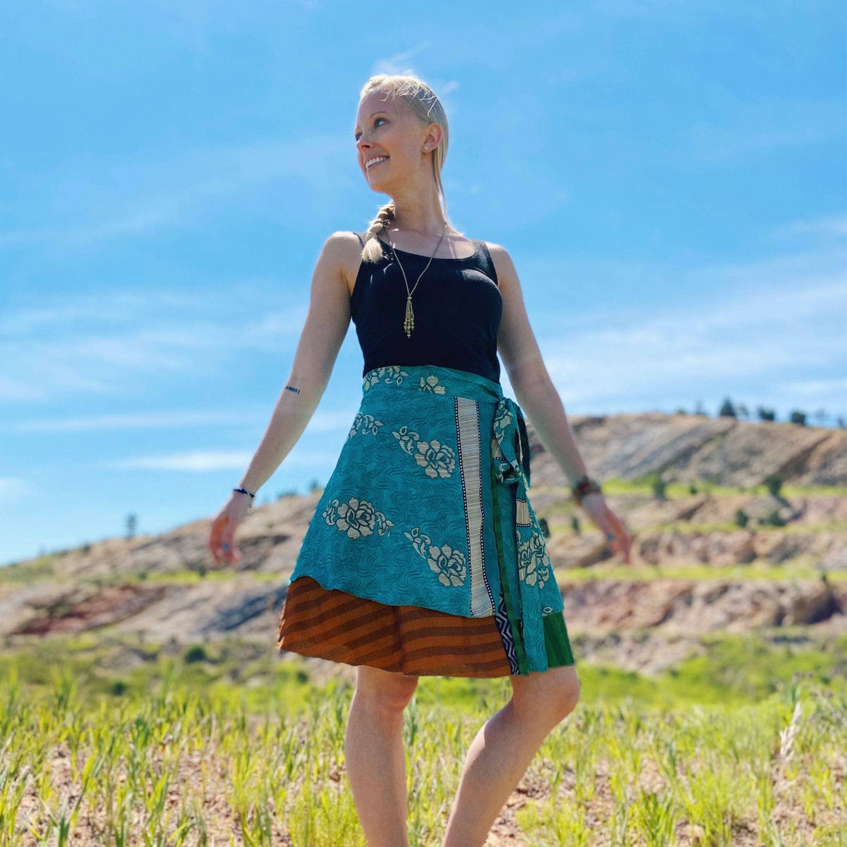 The Original Boho Reclaimed Sari Wrap Skirt