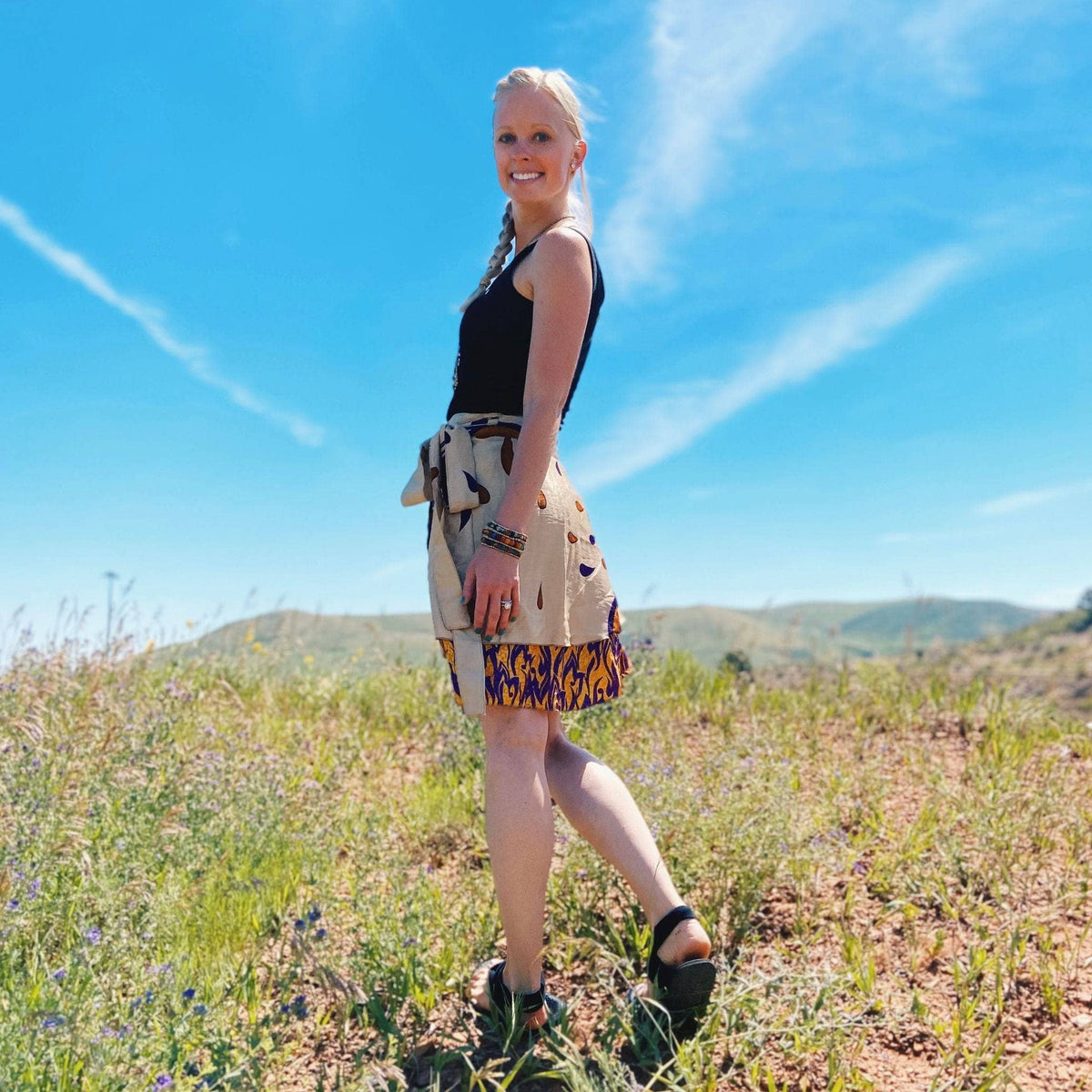 The Original Boho Reclaimed Sari Wrap Skirt