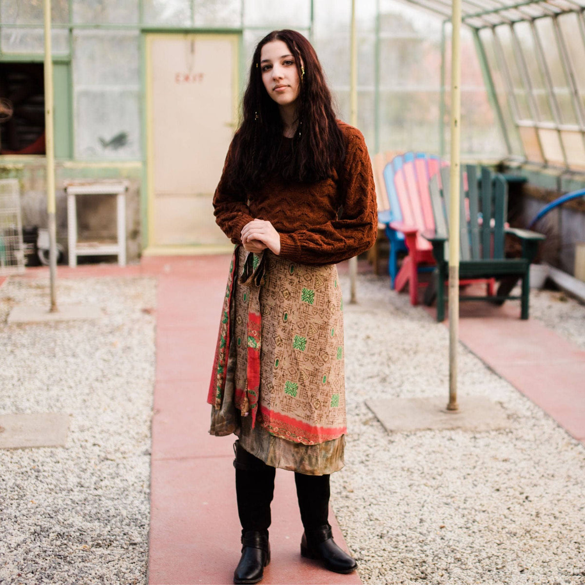 The Original Boho Reclaimed Sari Wrap Skirt