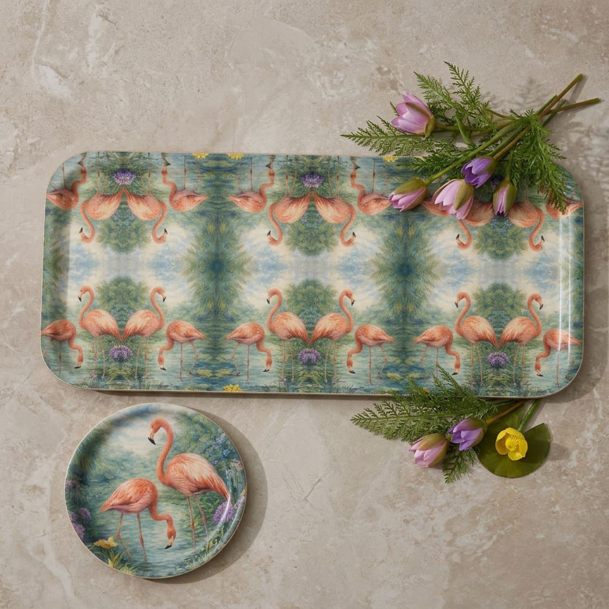 Flamboyance Narrow Birchwood Small Decorative Tray