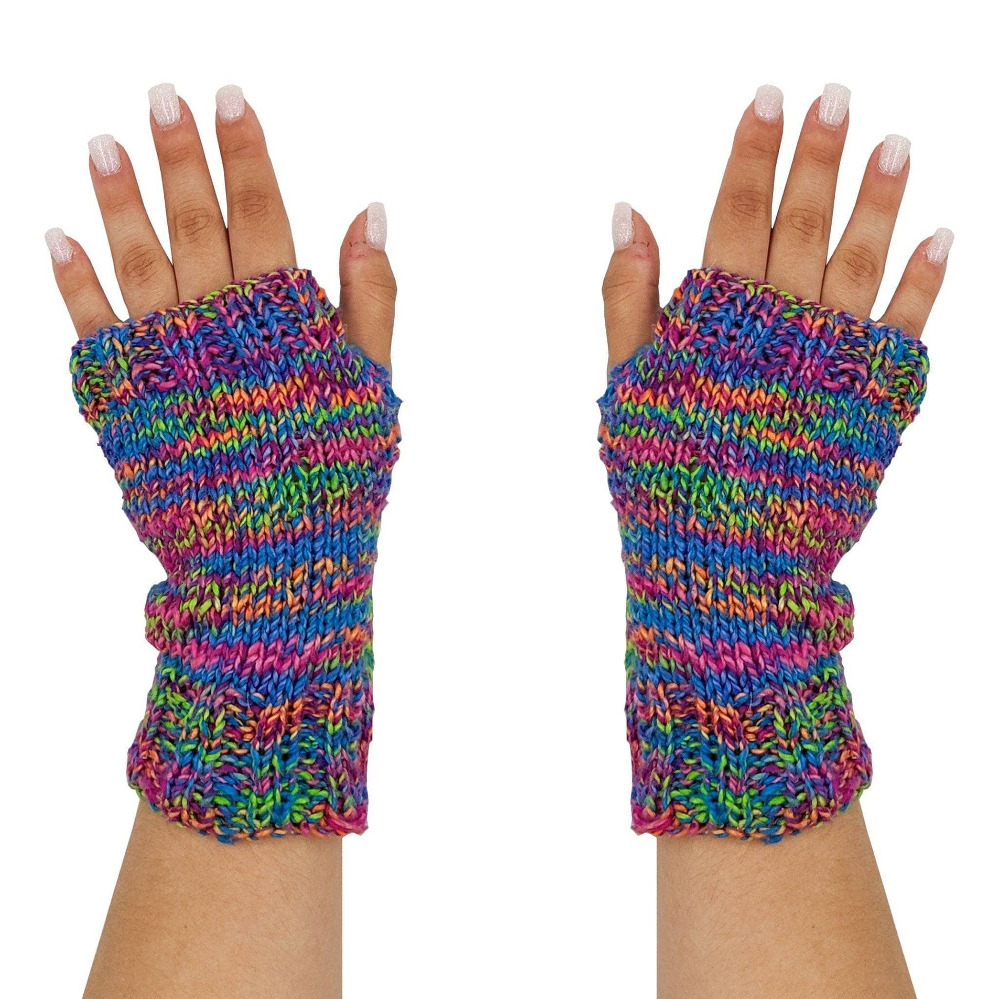 Colorful Fingerless Mitts Knitting and Crochet Kit - Osadia Concept Store