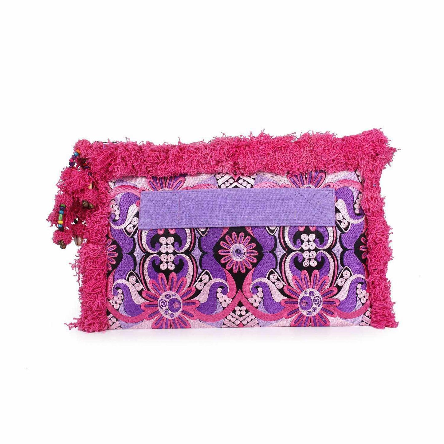 Computer Case | Oversize Pom Pom Clutch - Thailand