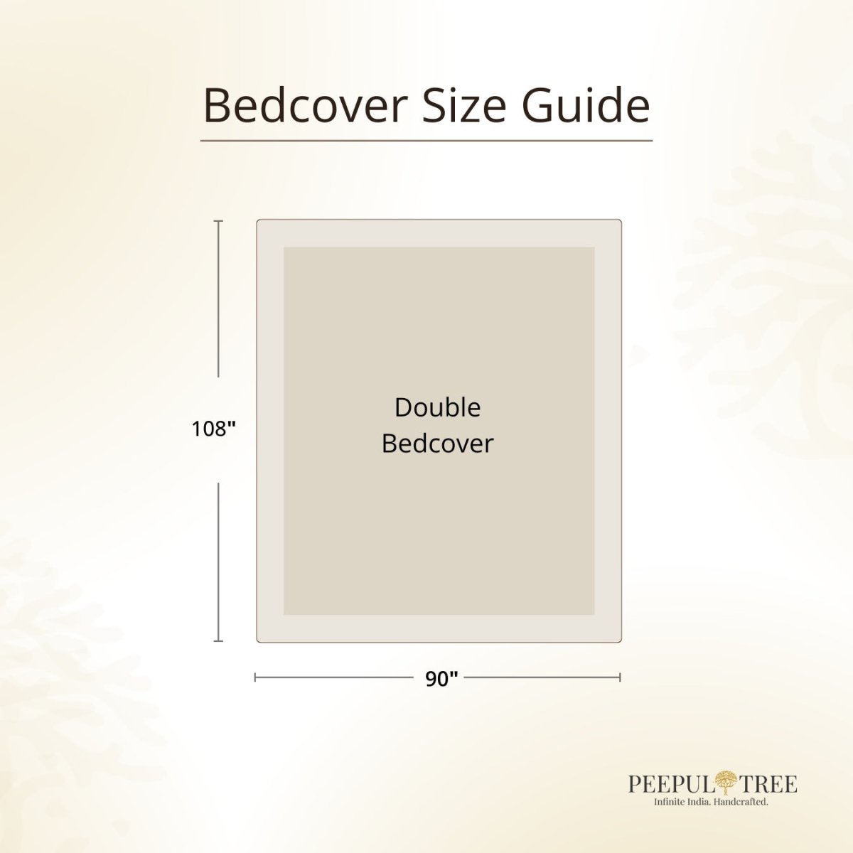 Earthy Brown Cotton Bed Cover (92'' x 102'')