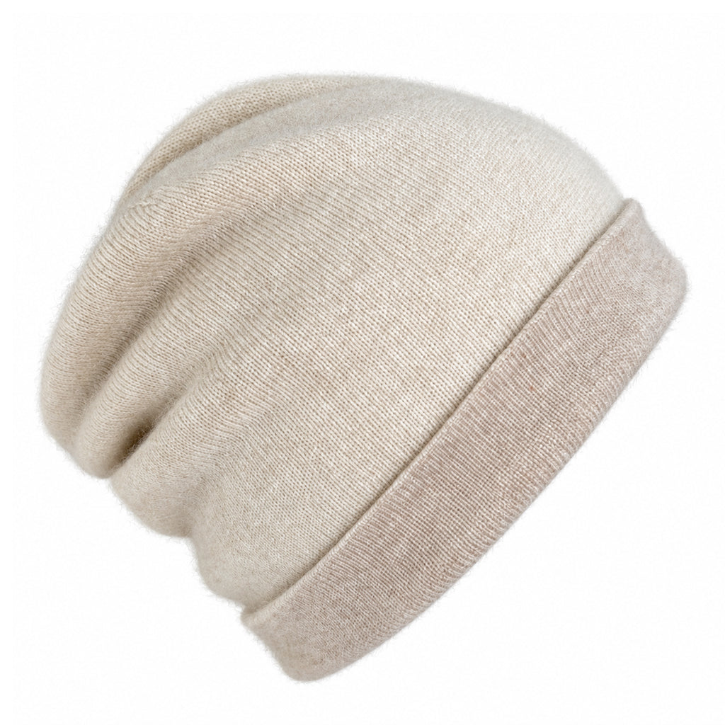 Sandstone Reversible Cashmere Beanie