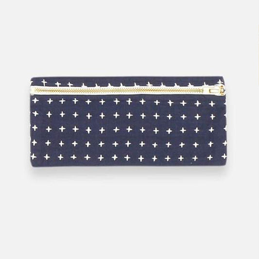 Pencil Case | Navy Cross-Stitch