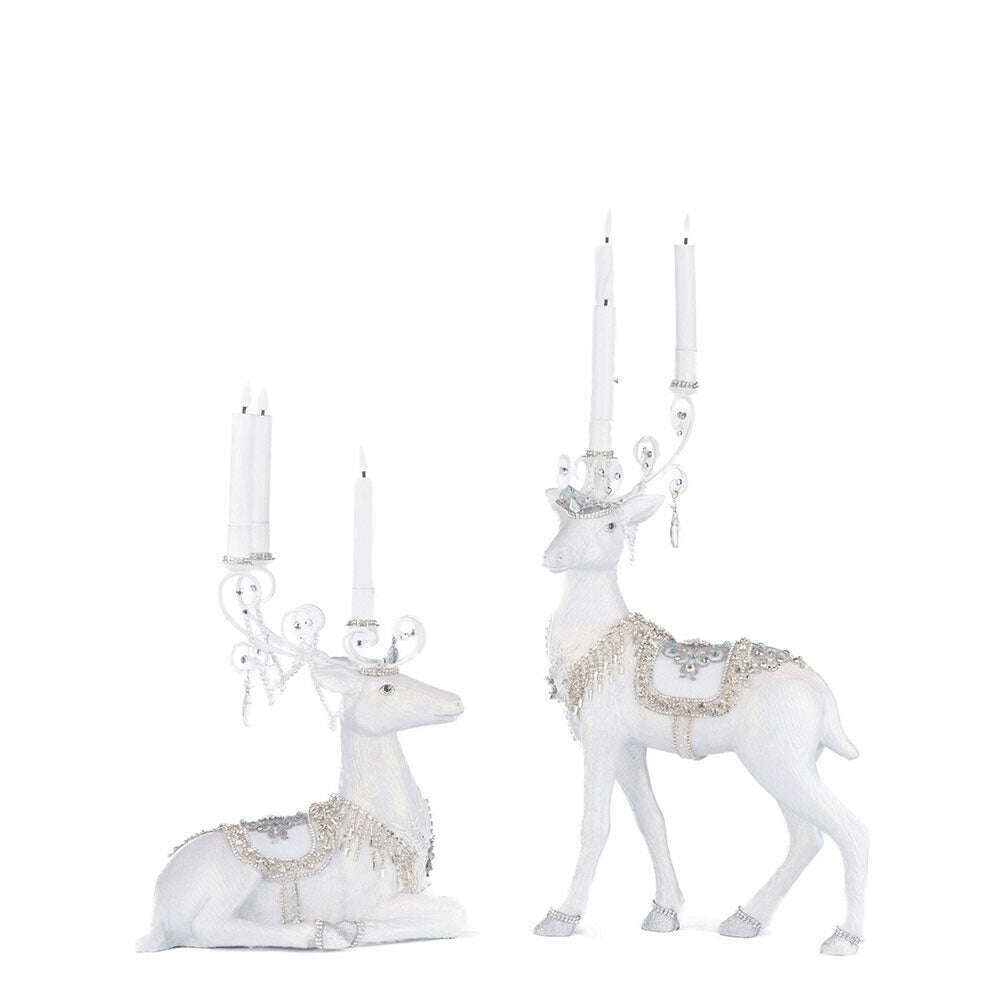 Crystal Christmas Sitting Deer Candle Holder by Katherine's Collection