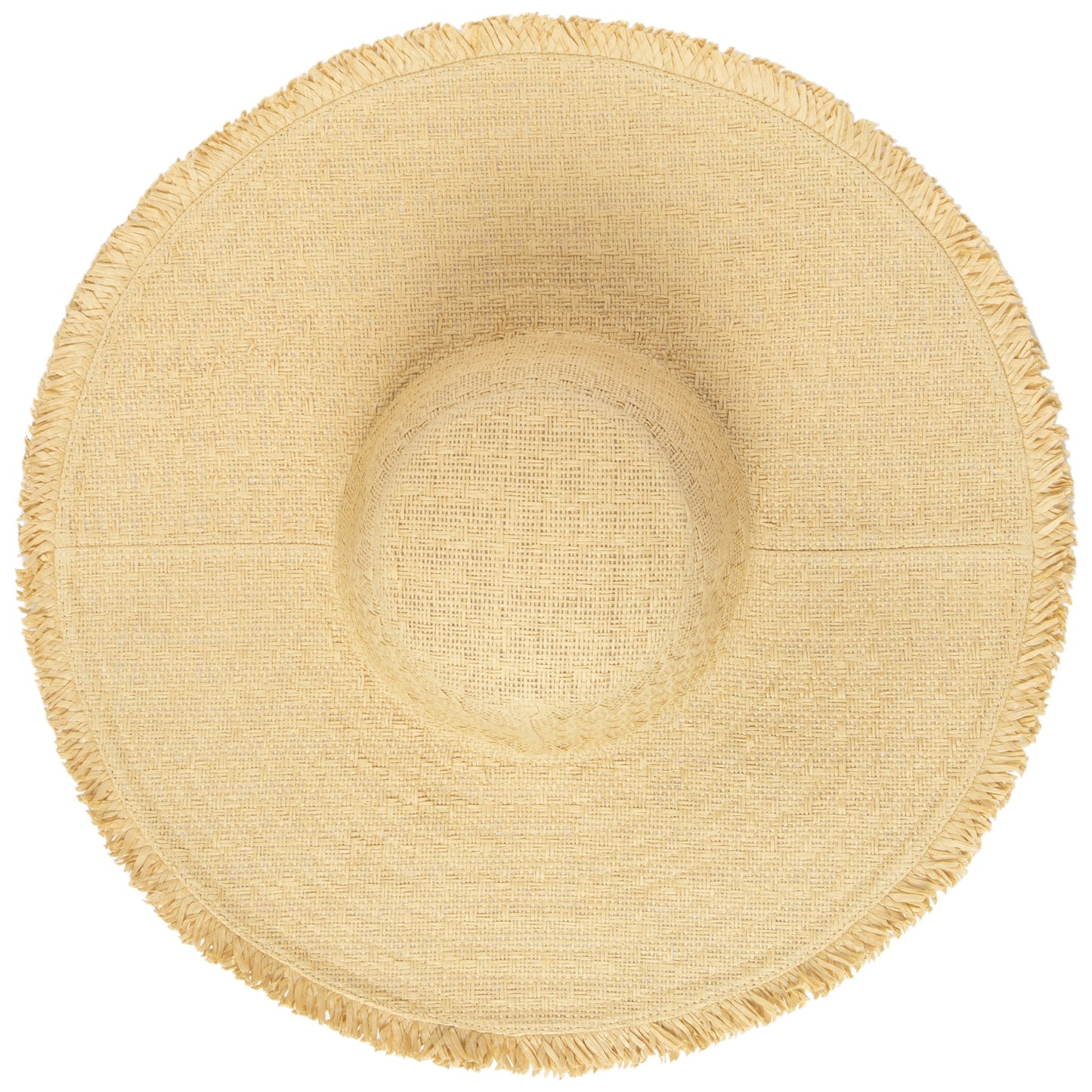 Women's Cut & Sew Textured Weave Floppy With Frayed Edge