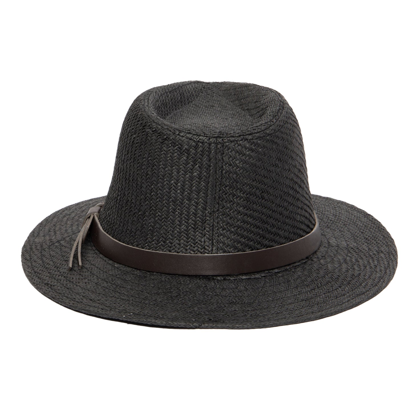 Men's Paper Fedora with Faux Leather Band
