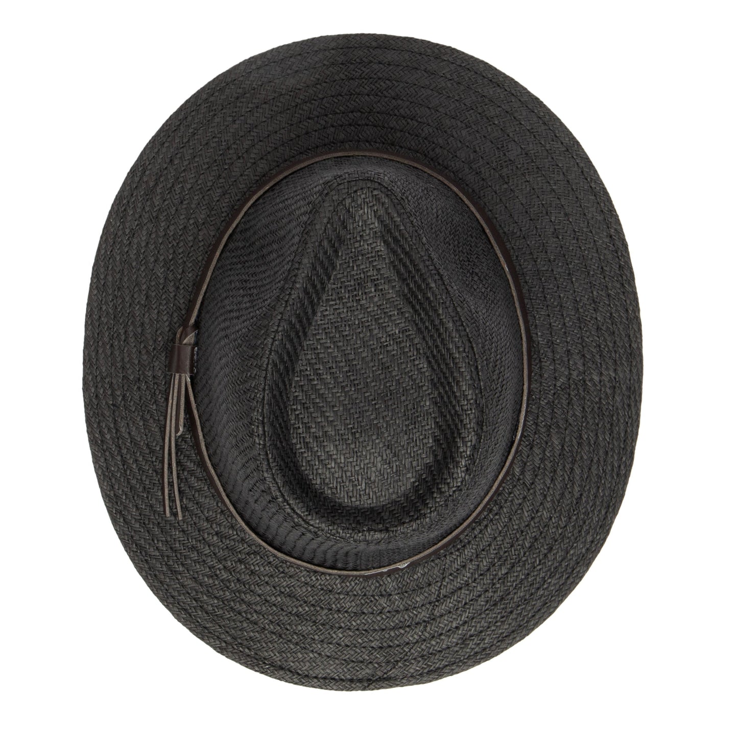 Men's Paper Fedora with Faux Leather Band