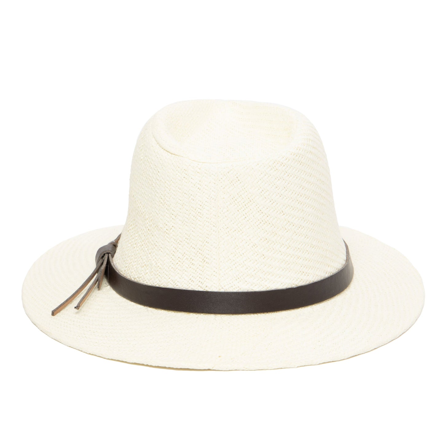 Men's Paper Fedora with Faux Leather Band