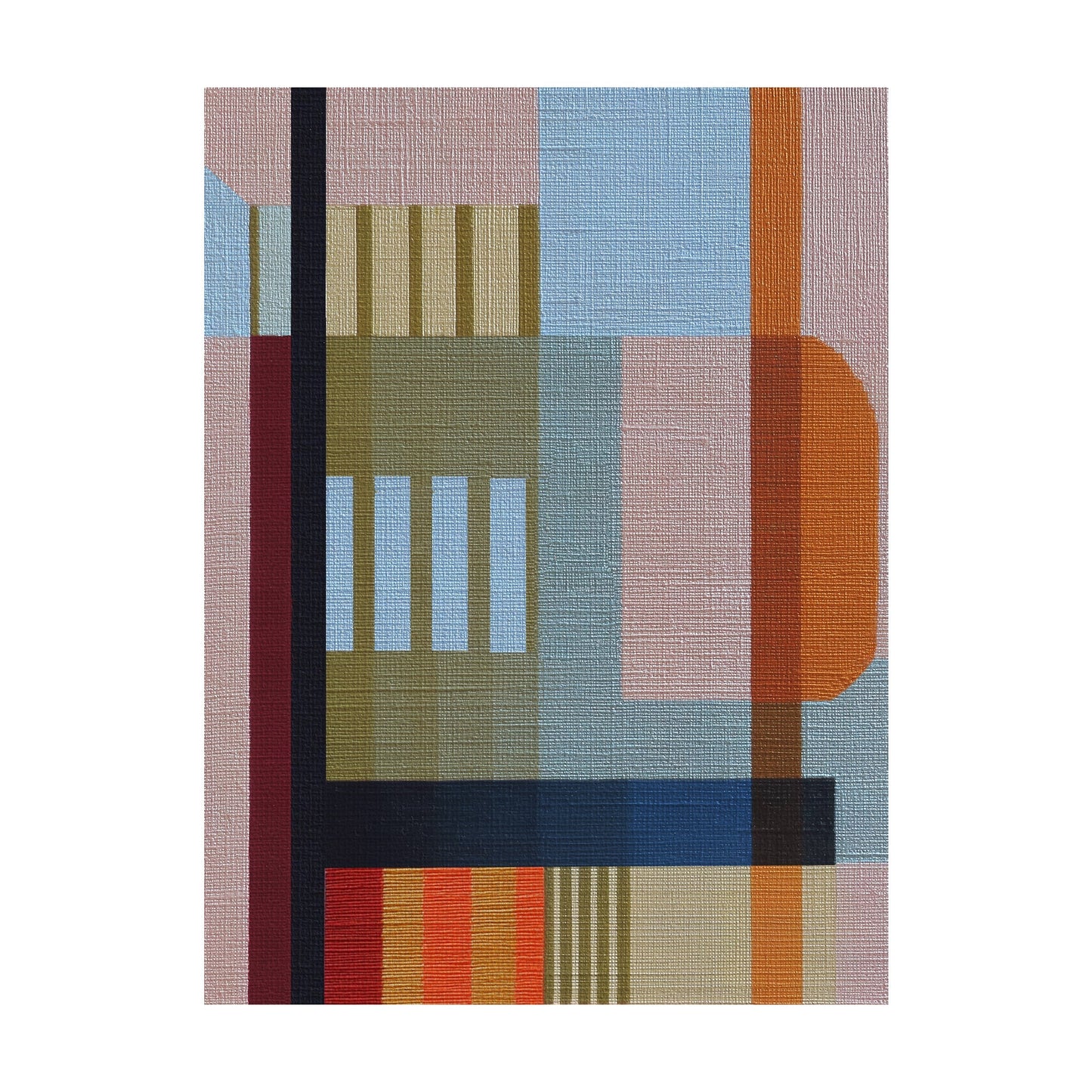 Woven Perspectives No. 01 — Geometric Abstract Art Print