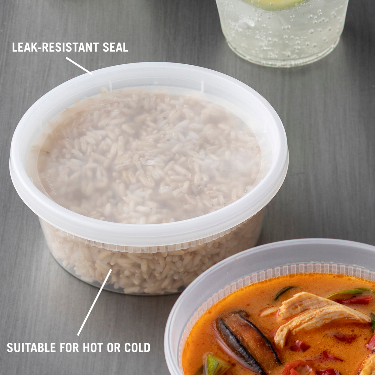 Pactiv Newspring DELItainer 8oz PP Container with LLDPE Lid, Clear (QTY 240), SKU YL2508