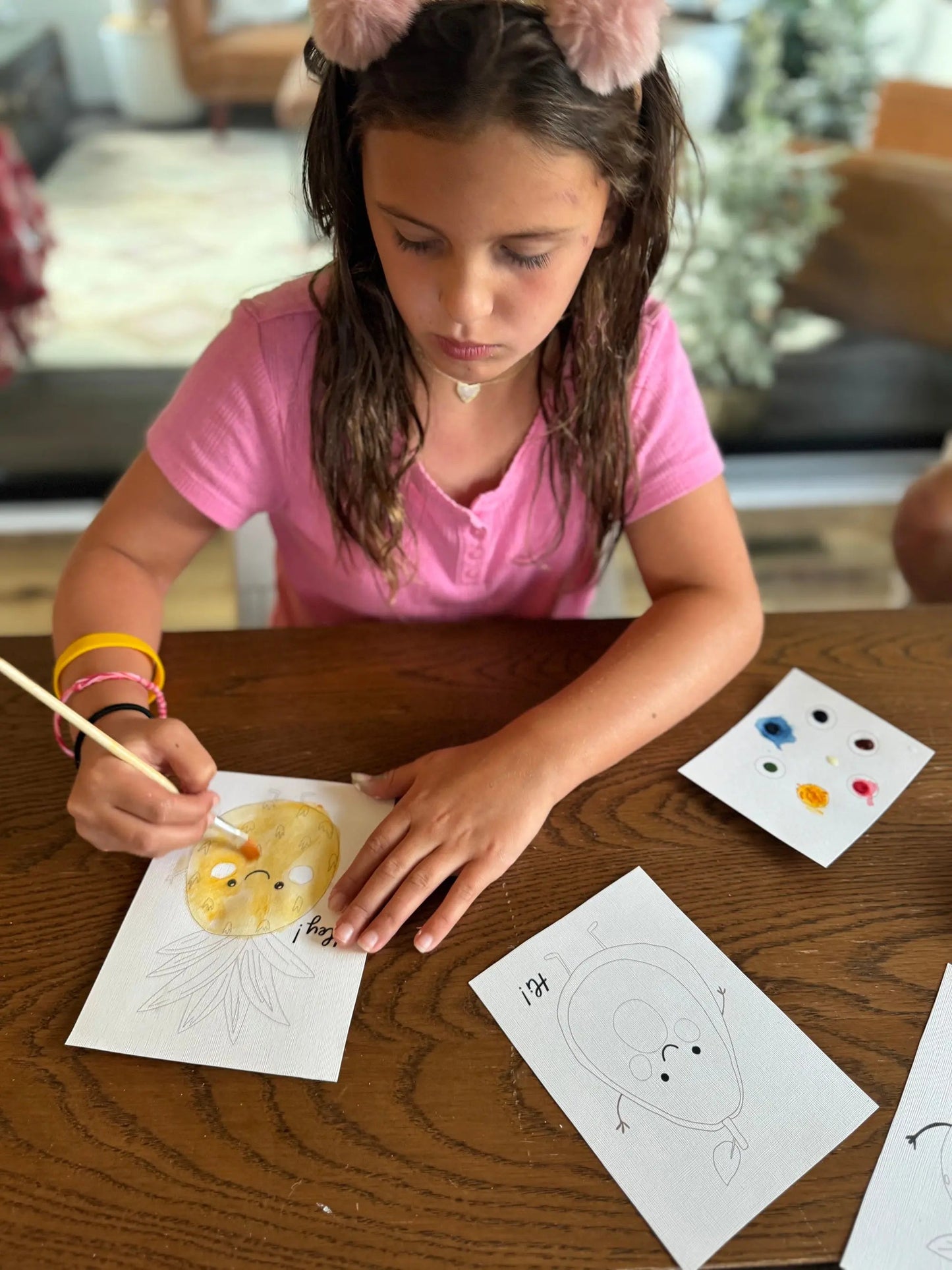 Happy Fruits: All-in-One Watercolor Postcard Kit for Kids