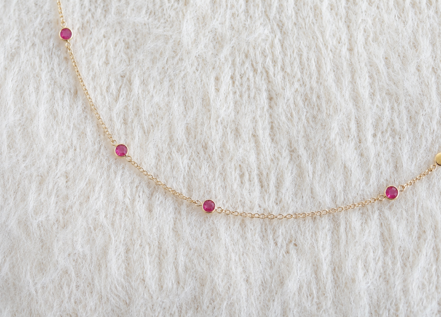 July Birthstone Bracelet:  Ruby