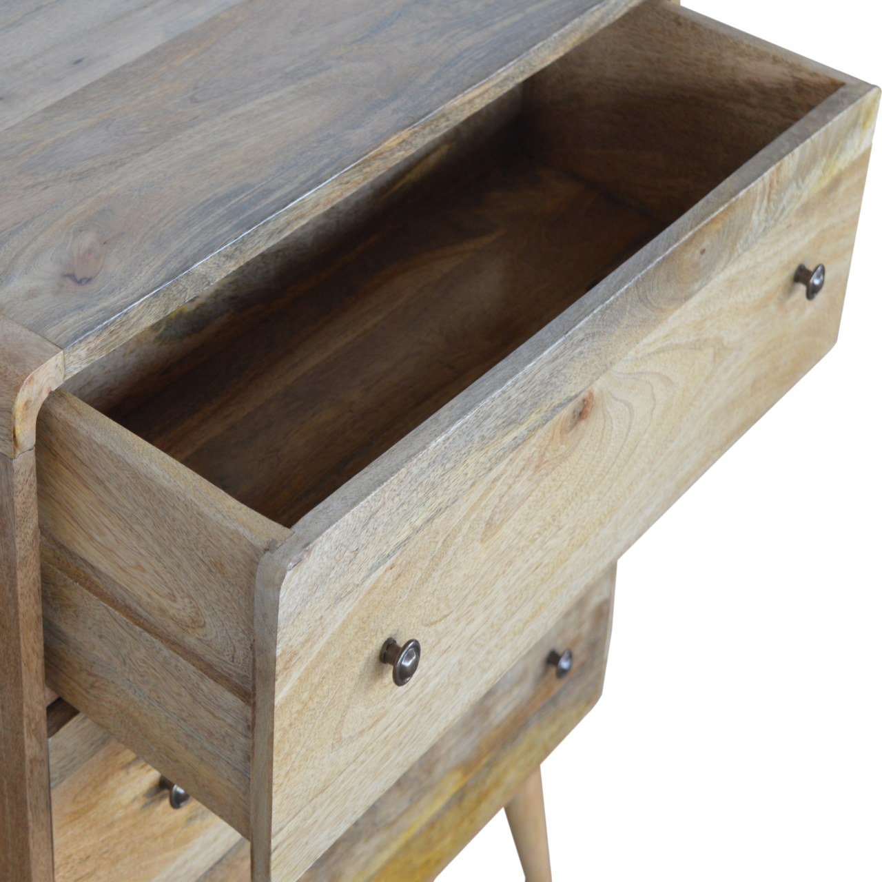 Curved Oak-ish Chest, 3-Drawers