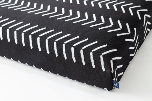 Black Chevron | Boho Dog Bed or Bed Cover