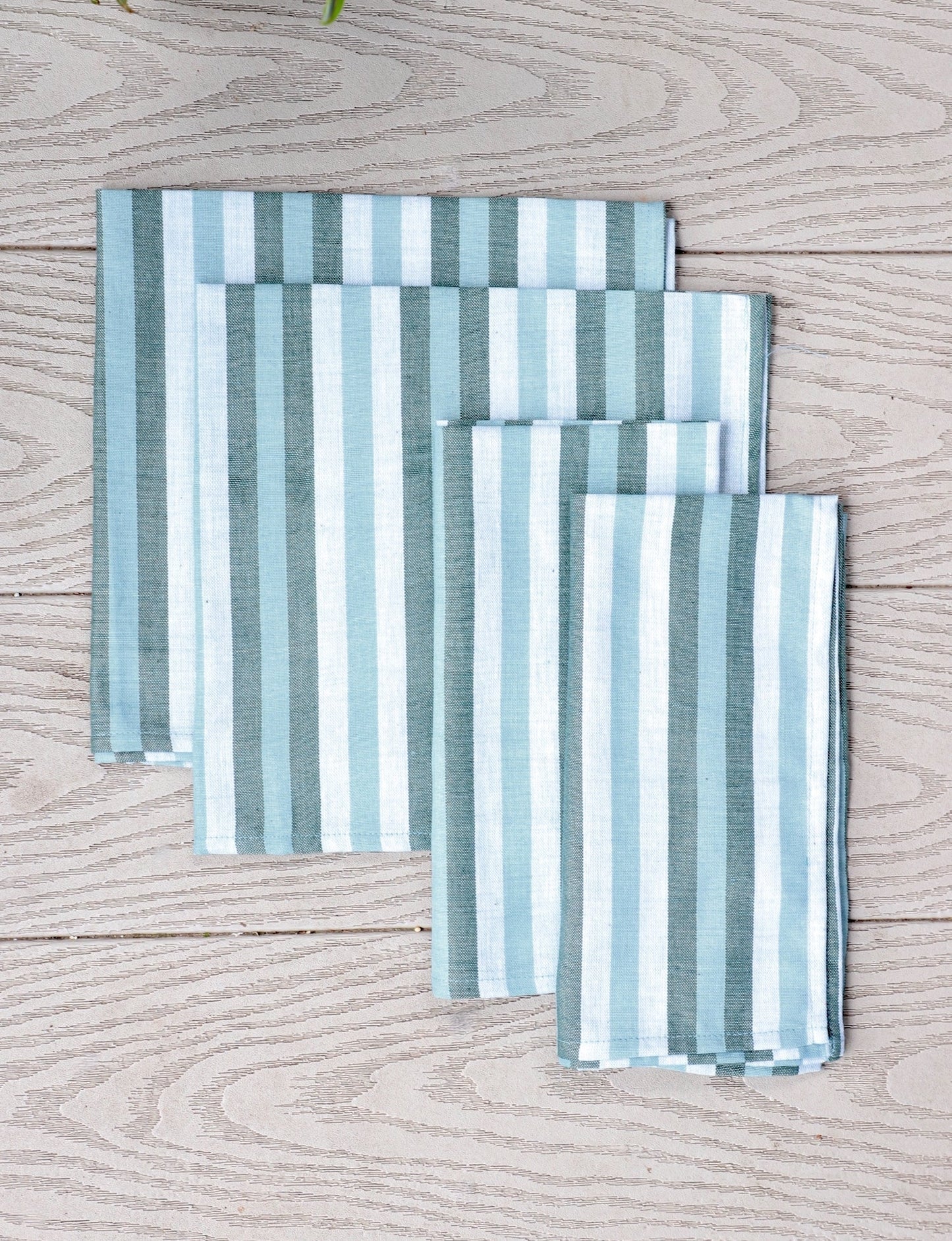 S/4 Cloth Napkins - Ocean Stripes