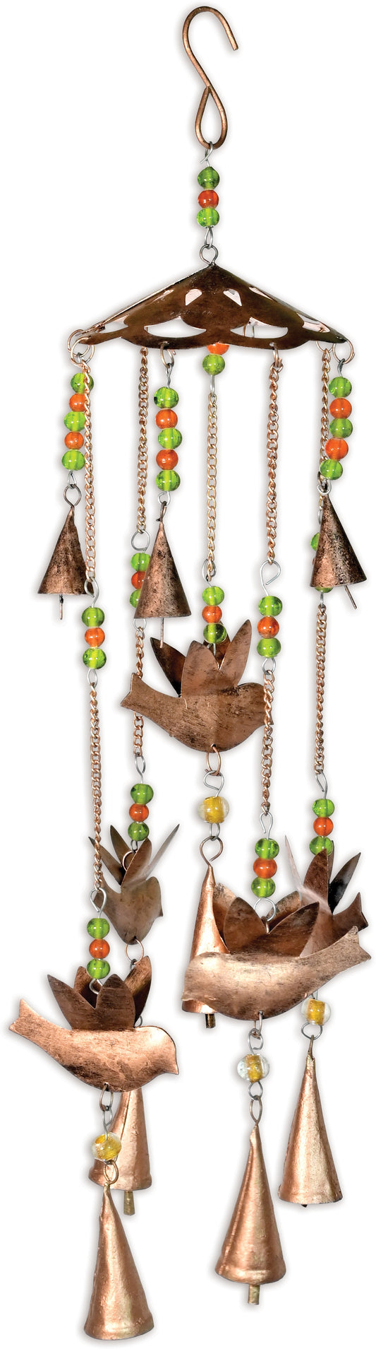 Blissful Birds Bell Chime - Antique Finish