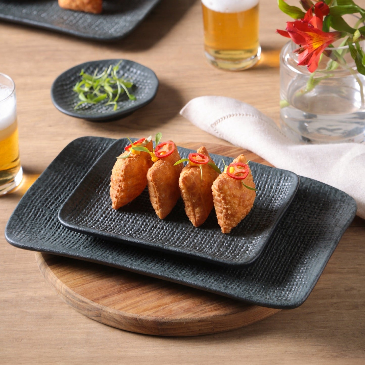 Rectangular Platter Juta Medium Set of 4