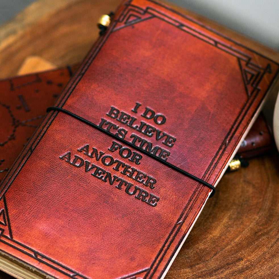 Debossed Refillable Leather Traveler's Notebook