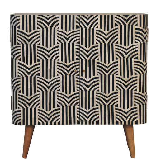 Solid Wood Edessa Bone Inlay Cabinet