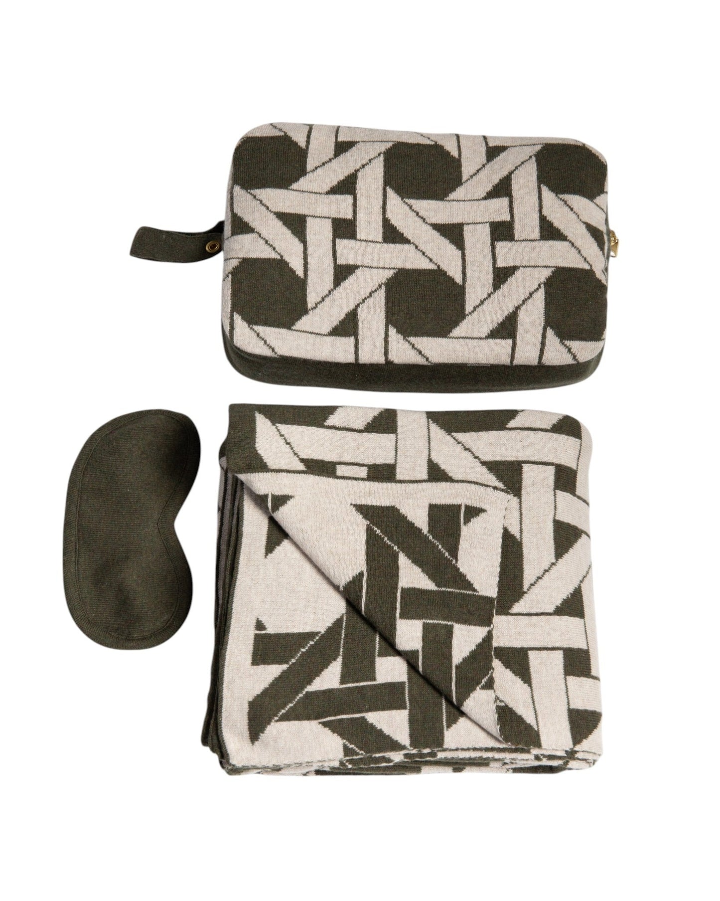 Riti Organic Cotton Travel Blanket and Eye Mask Set