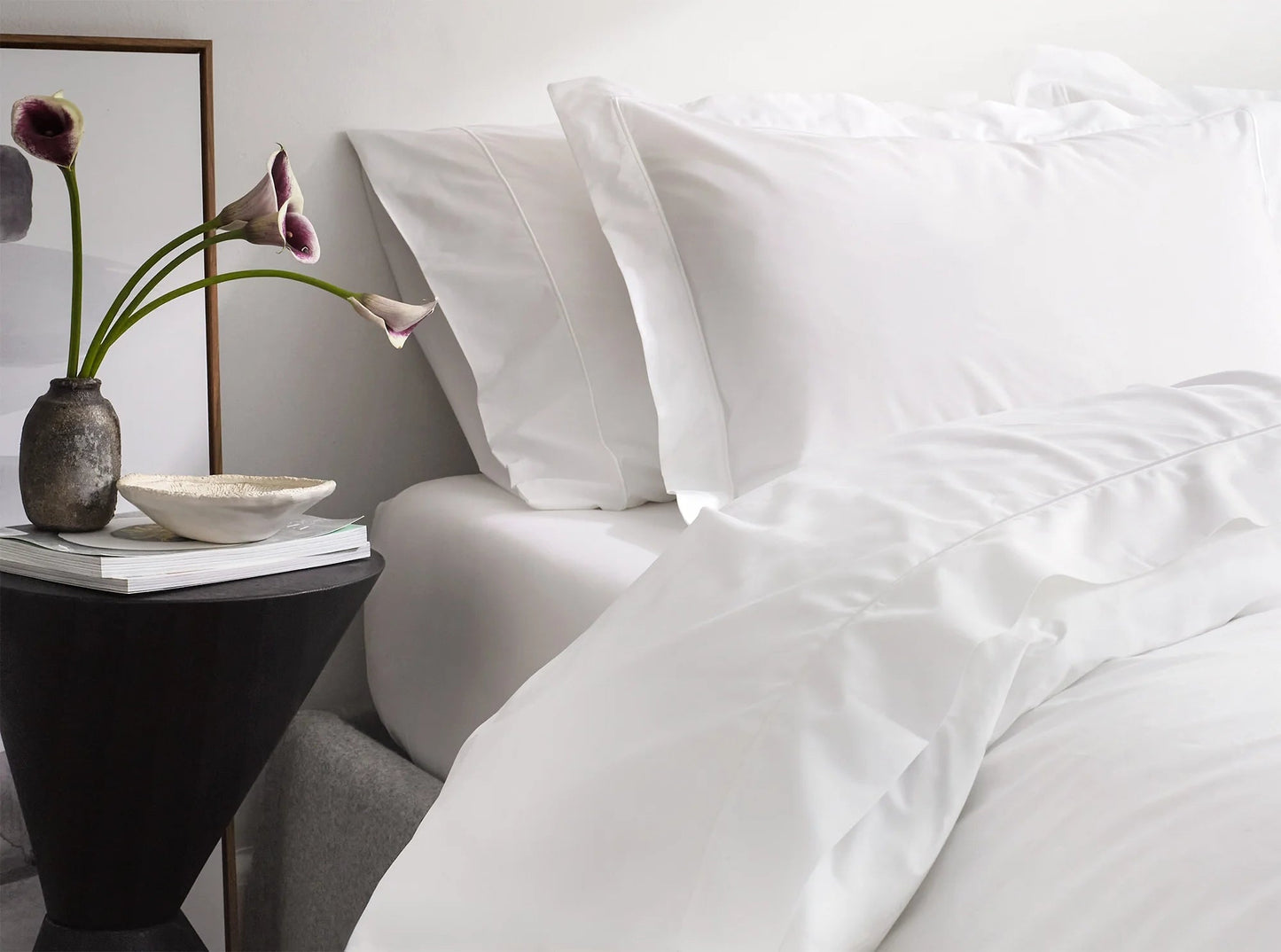 Classic Percale Embroidered Duvet Cover