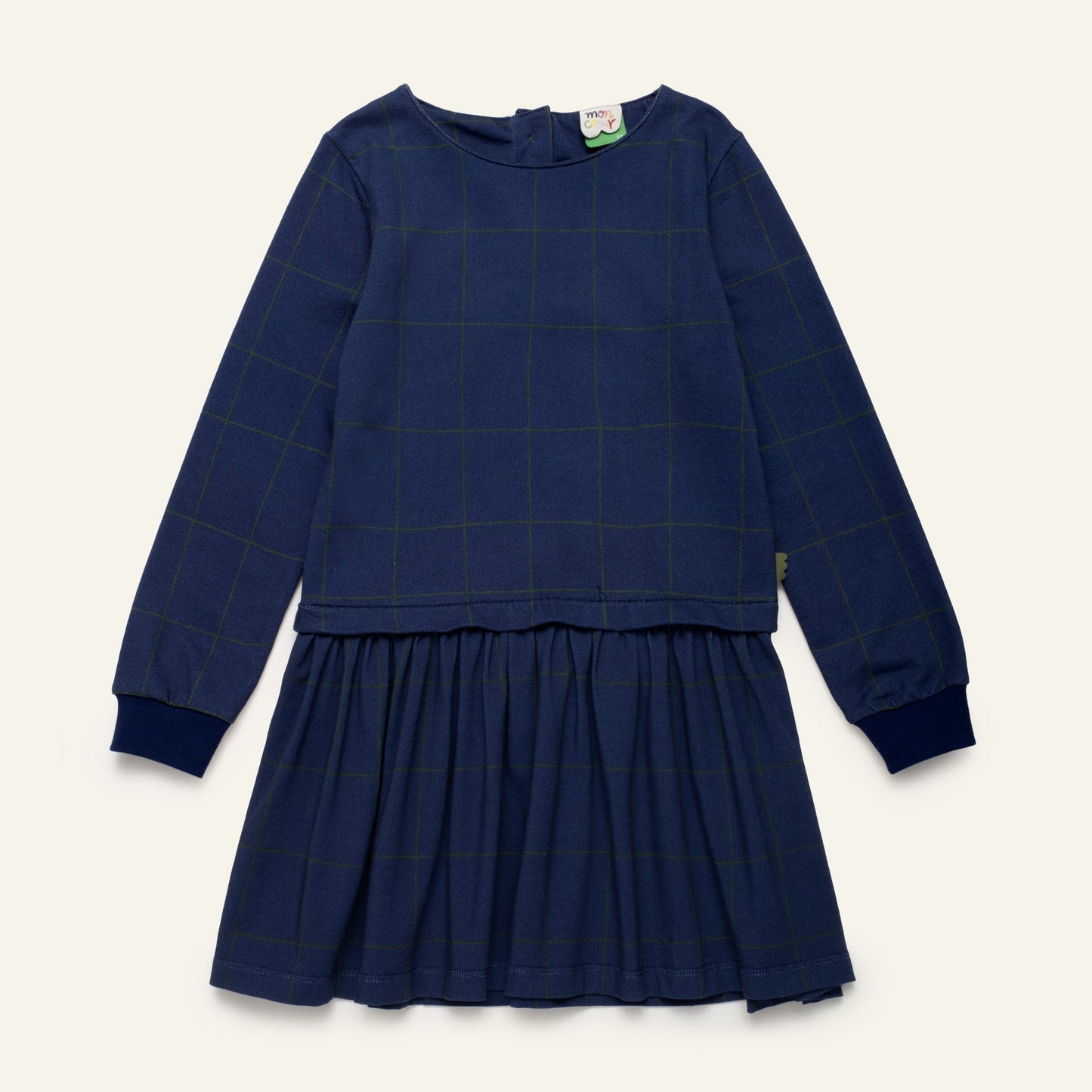 Navy Grid Dress
