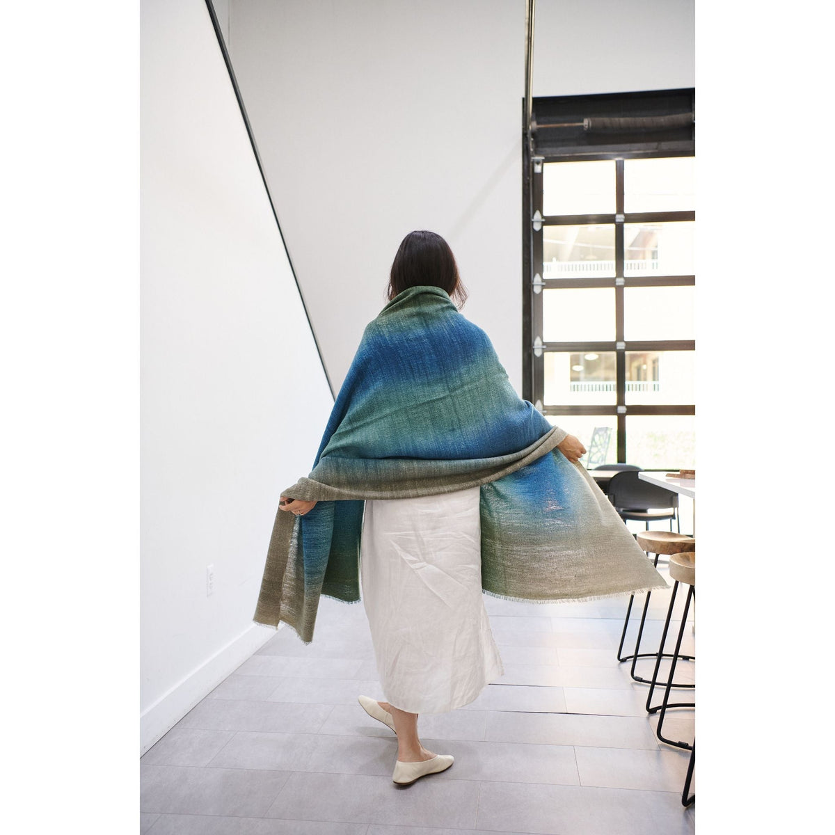 Handwoven Merino Throw Blanket in Serene Shades