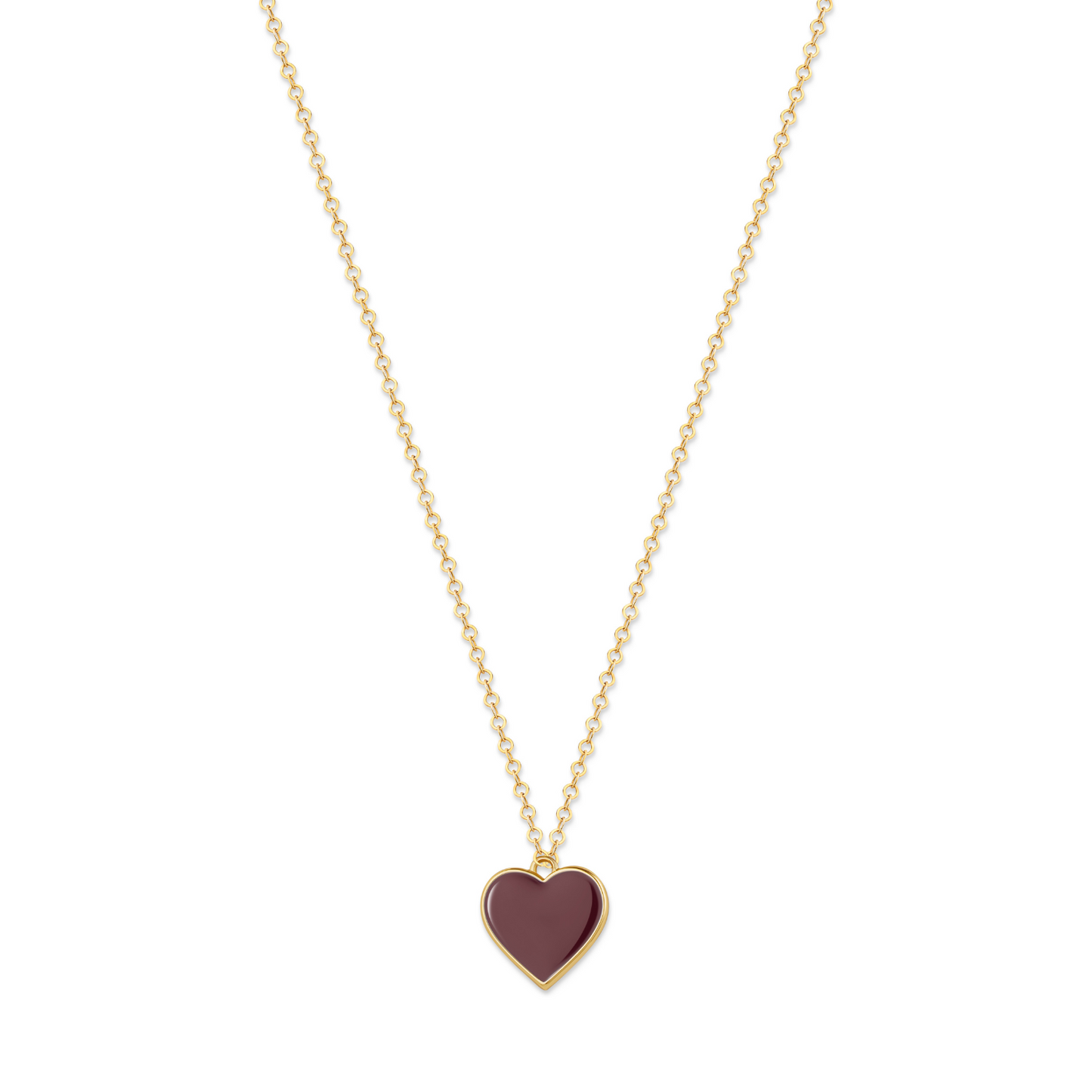 Single Hearted Girl Brown Heart Necklace | Magnetic Clasp