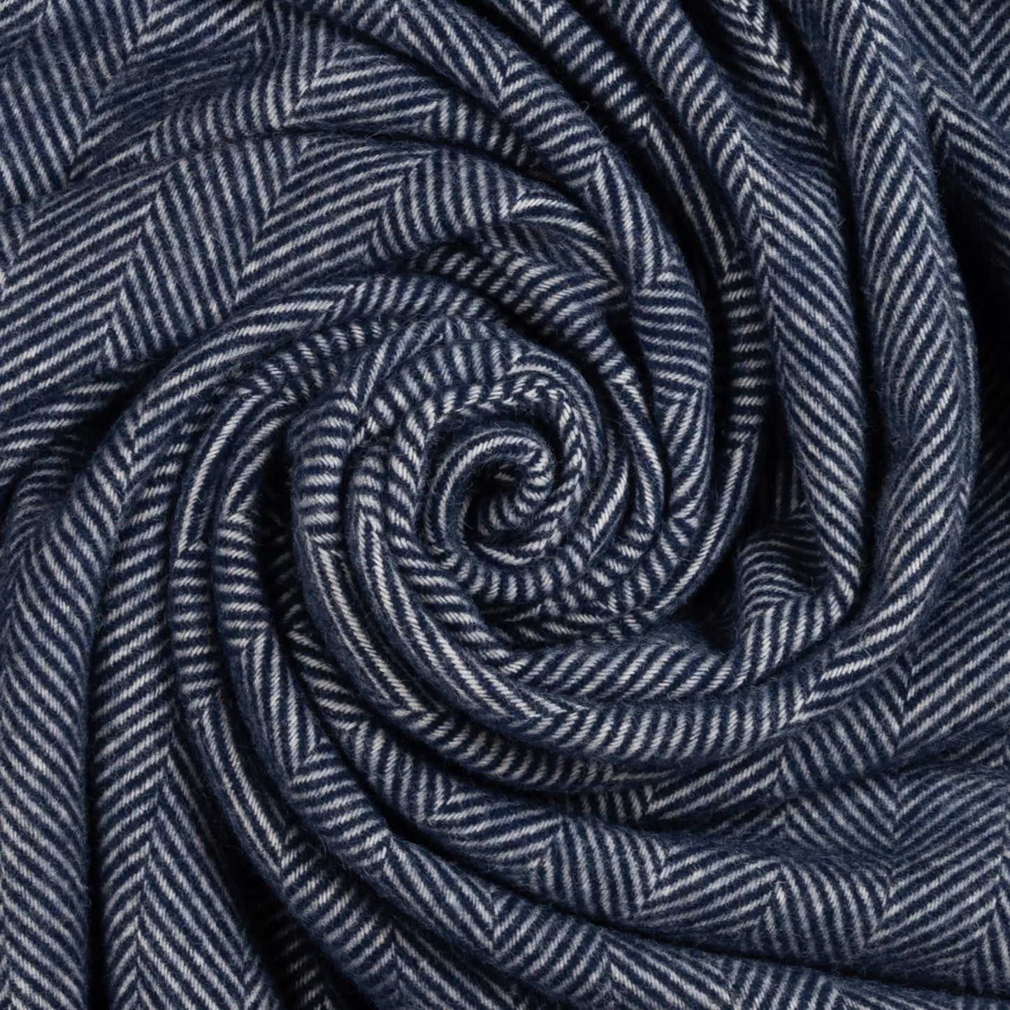 Highland Tweeds BIG Throw ~ Navy Herringbone  ~
