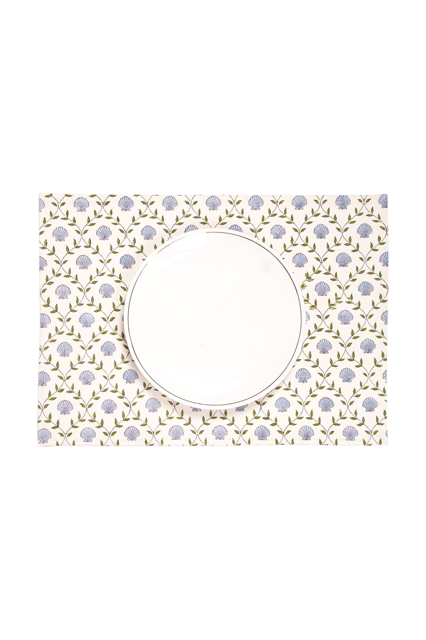 Seashell Blockprint Placemat