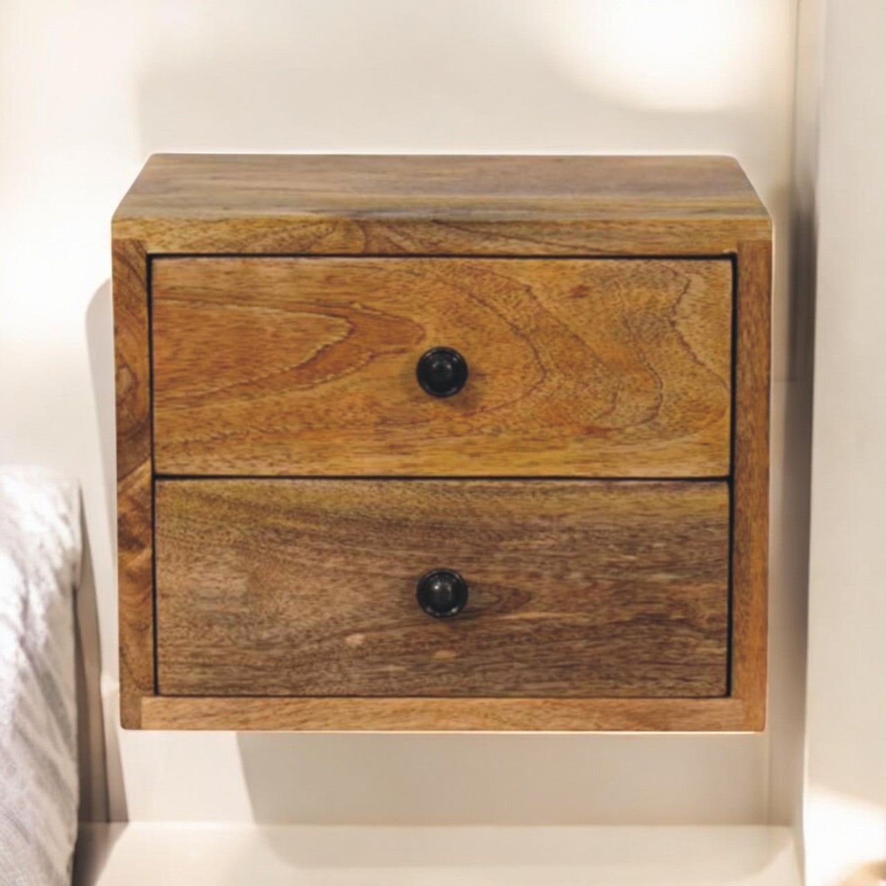 Solid Wood Solis Wall-Mounted Nightstand