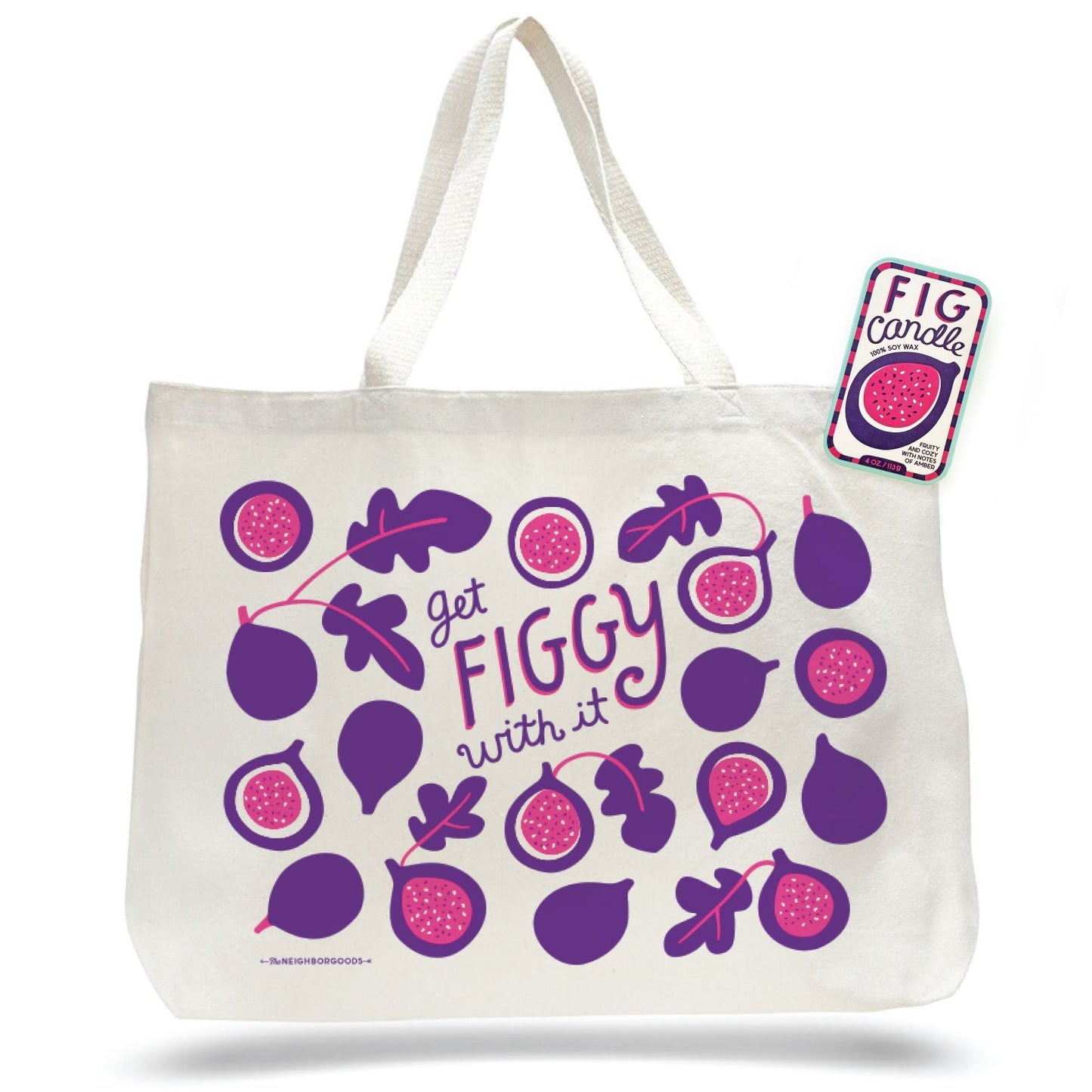Fig Candle & Tote Gift Set