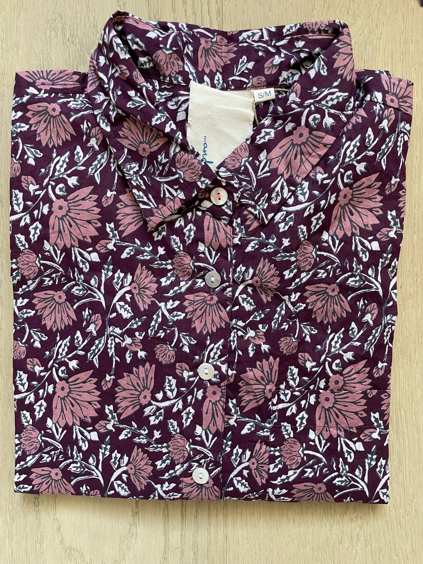 Good Boyfriend Shirt - Ojai Floral Beet / Raisin Rose
