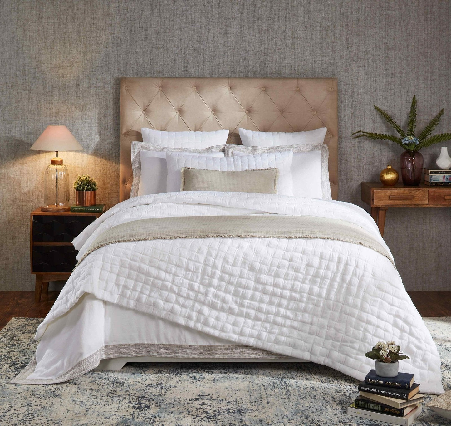 Sophie Hand Pinched Linen Quilt