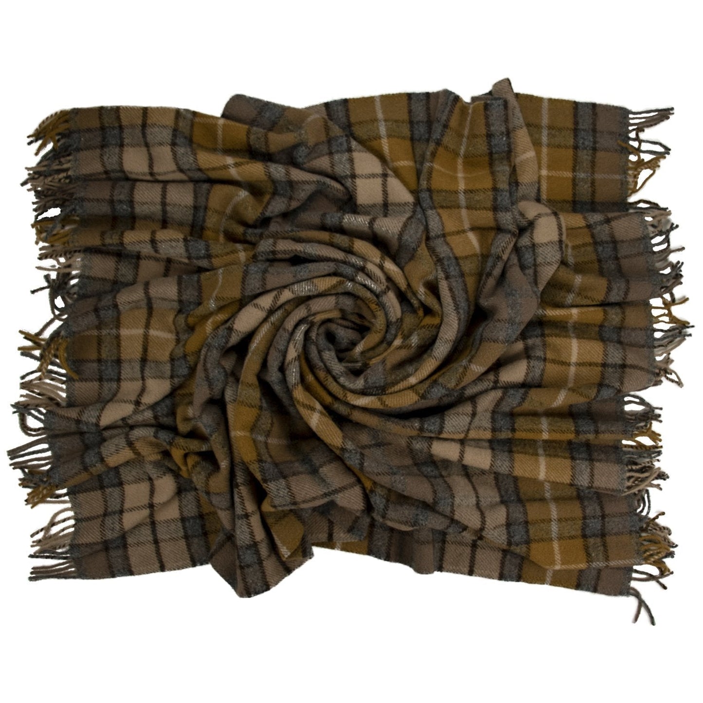 Highland Tweeds Pure New Wool  Fluffy Throw ~ Natural Buchanan ~