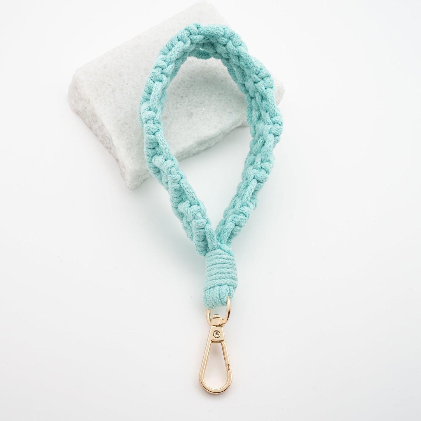 Fresh Mint Macramé Wrist Strap (Phone, Keys, Bag Accessorry)