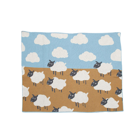 Baby Sheep - Cotton Knit Blanket