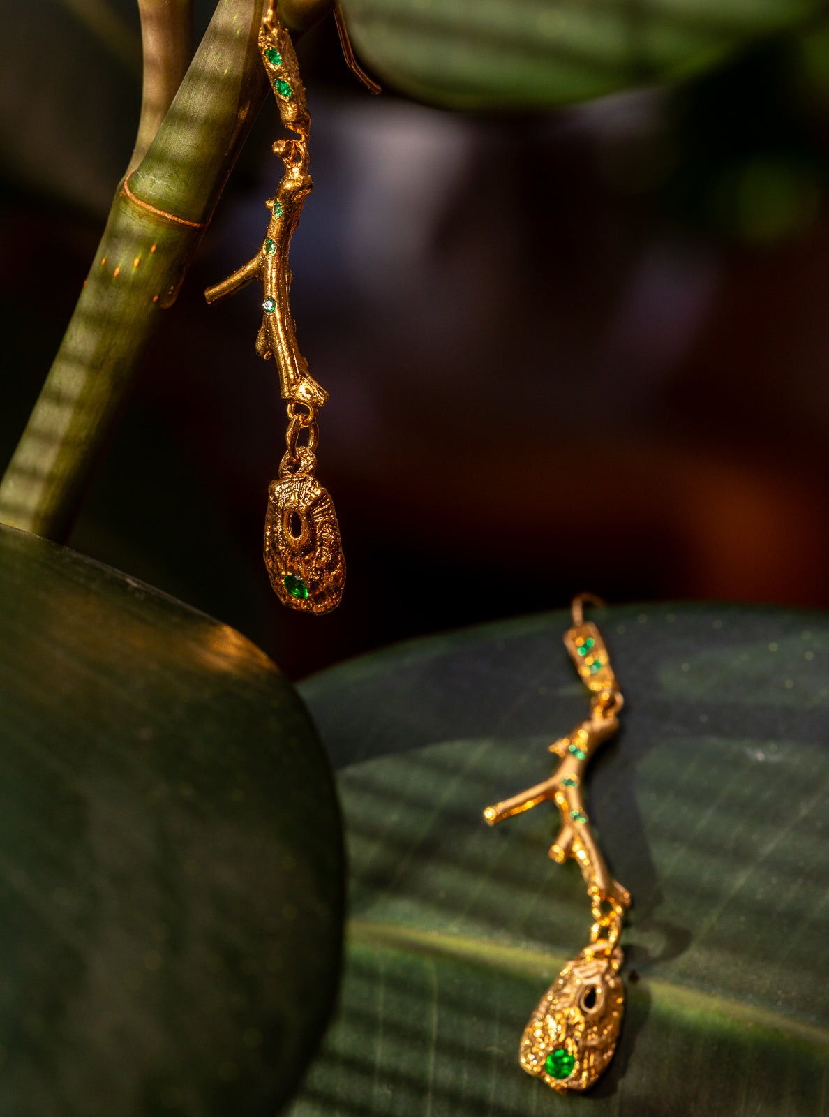 Outer Reef Emerald Earring Set