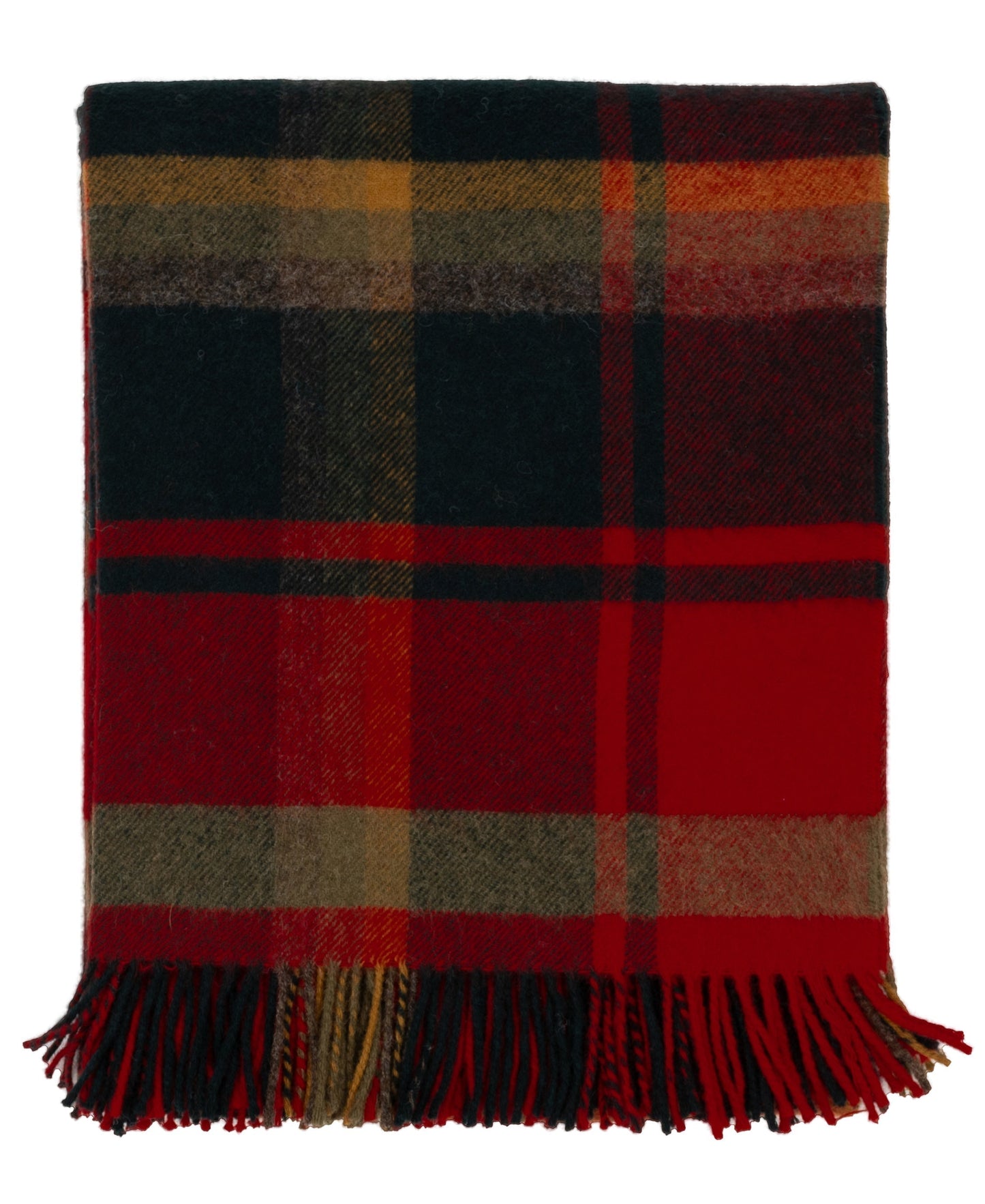 Highland Tweeds Shetland Lambswool Throw (Red Maple)