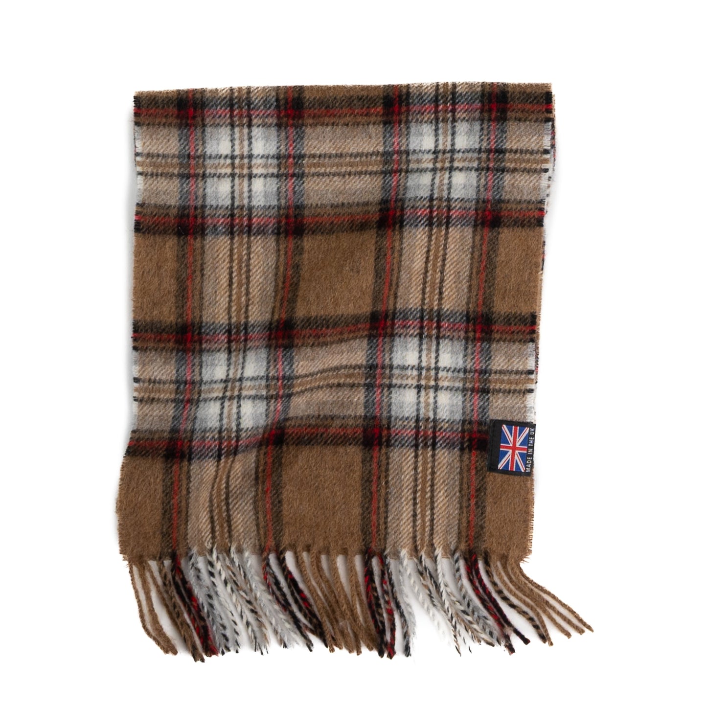 Prince of Scots Merino Lambswool Tartan Scarf (Camel Stewart) - Osadia Concept Store