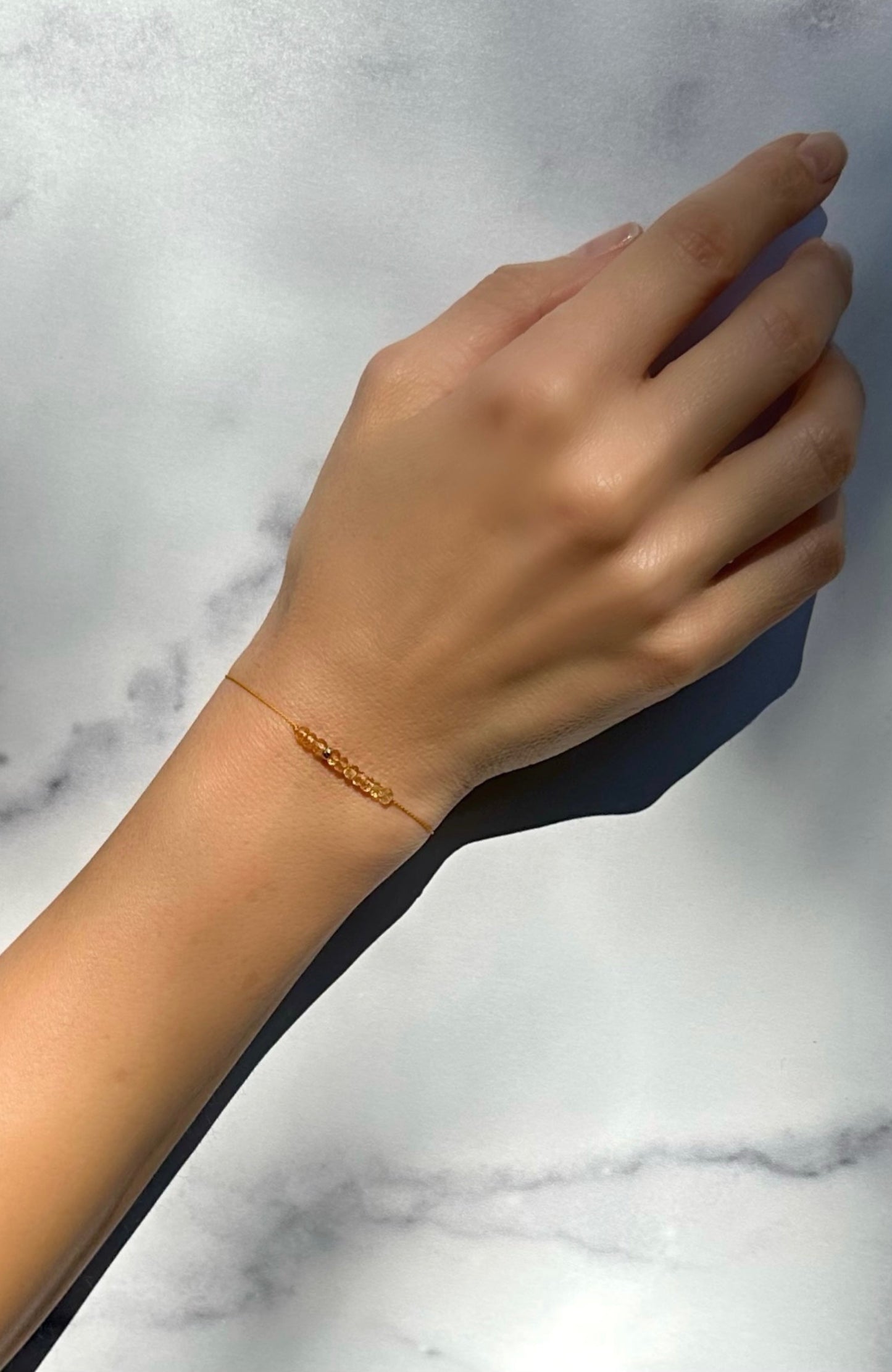 The Energy Project Bracelet – Love With Rose Quartz & Solid 14K Gold Bead