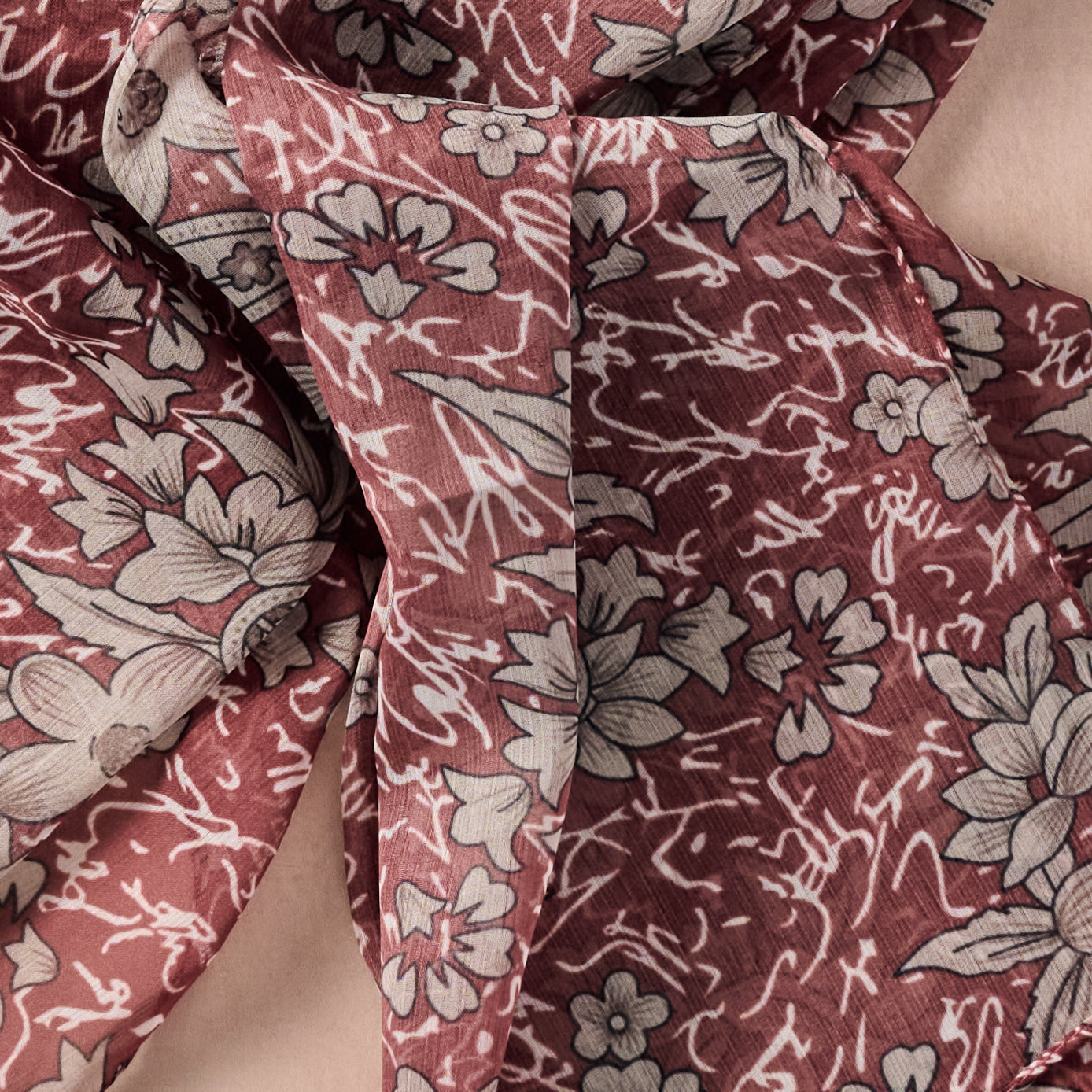 Mala Vine Chiffon Scarf