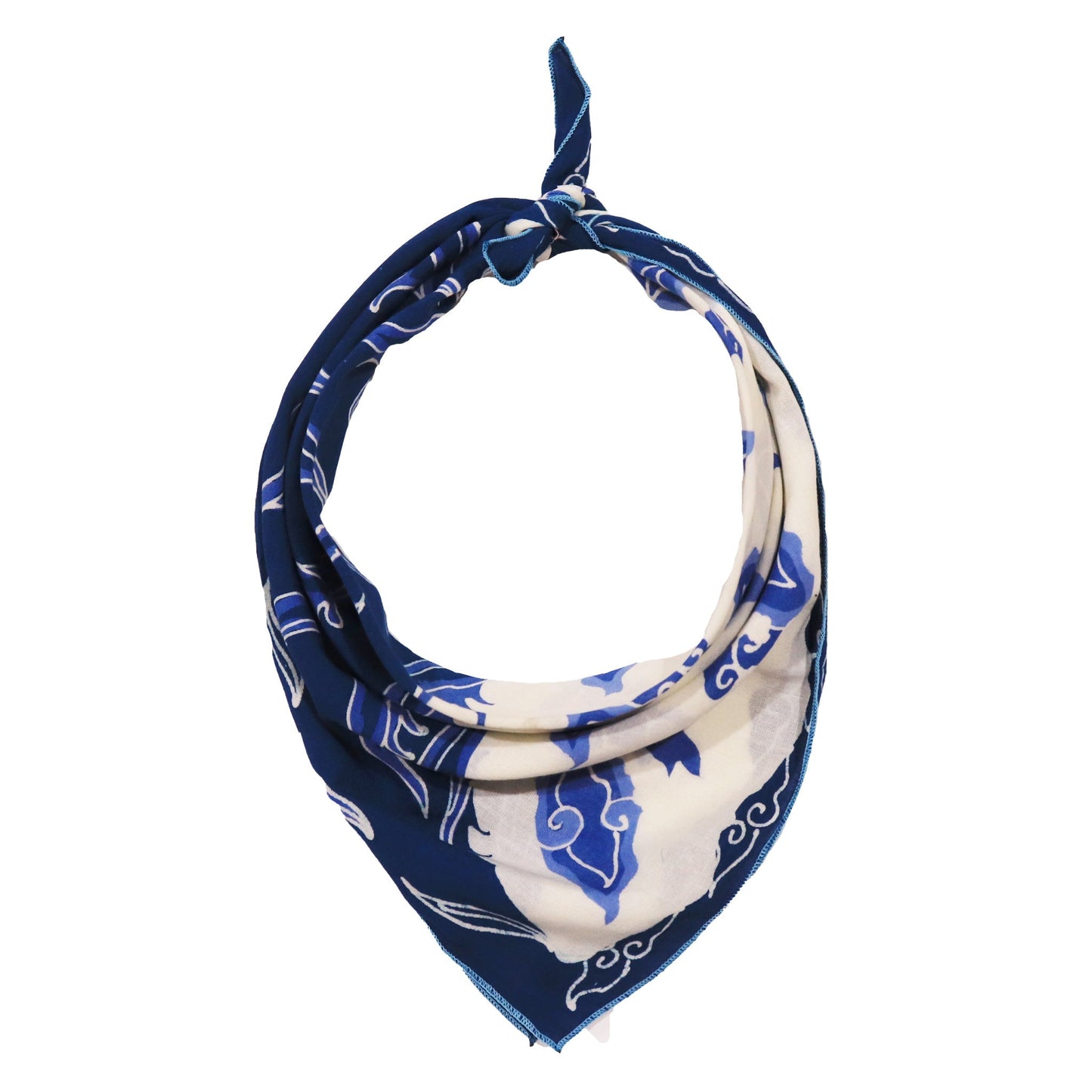 Fully Hand Drawn Batik Tulis Bandana, Floating on Water