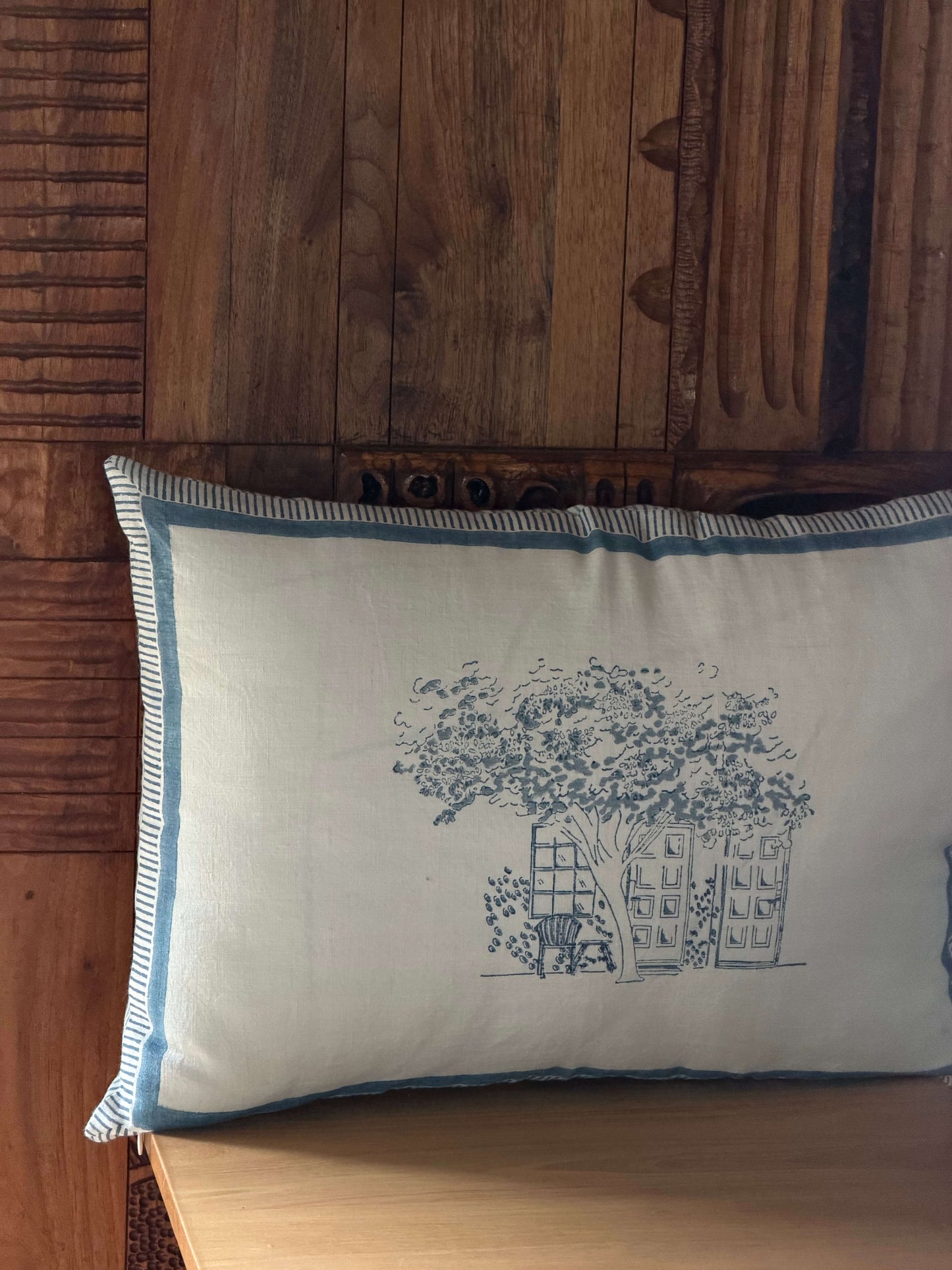 The Archive Cushion - Hand Block Printed Cushion Cover