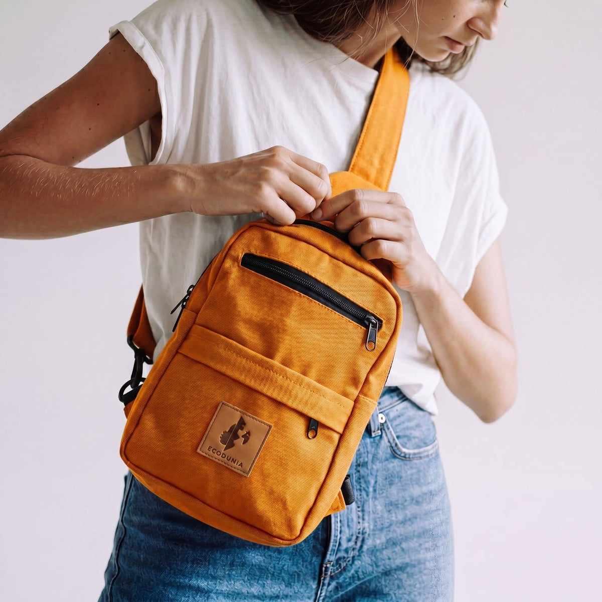 Canvas Crossbody Sling Bag for Men | Umoja Large Sling Bag for Women