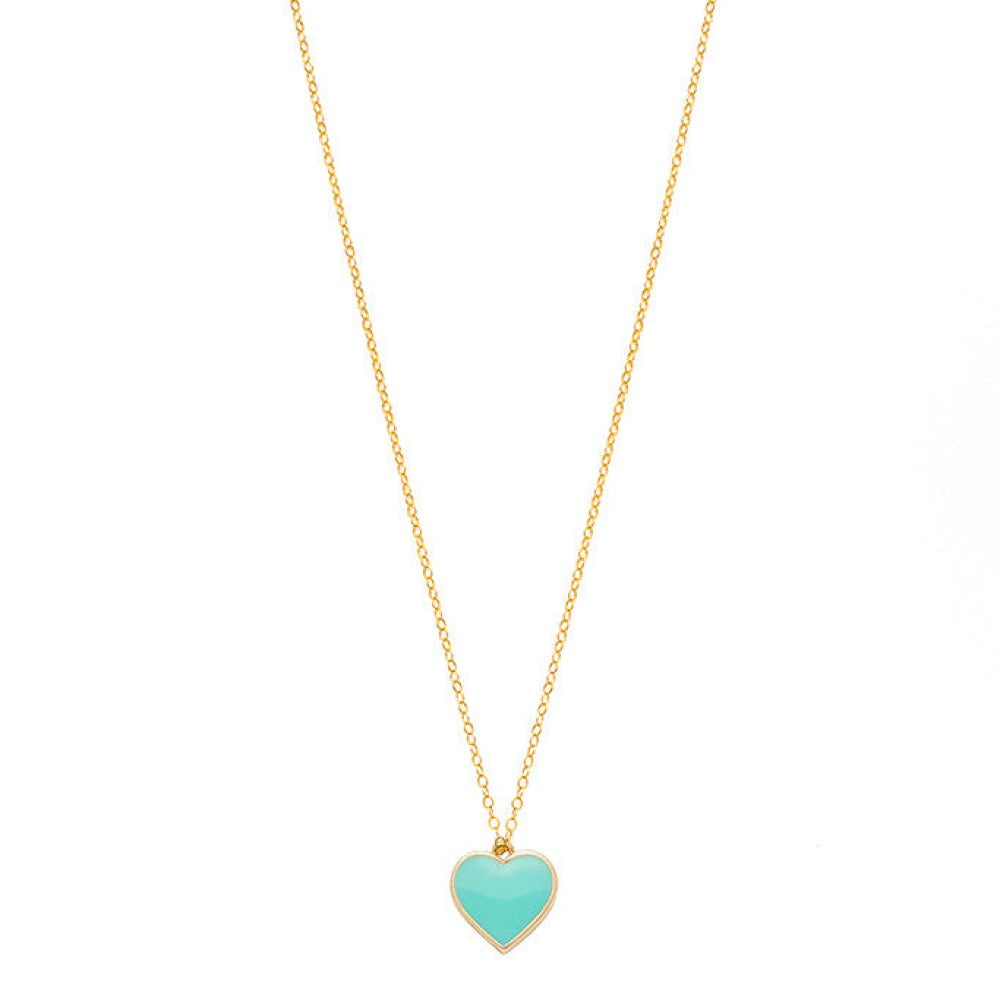 Single Hearted Girl Turquoise Necklace | Magnetic Clasp