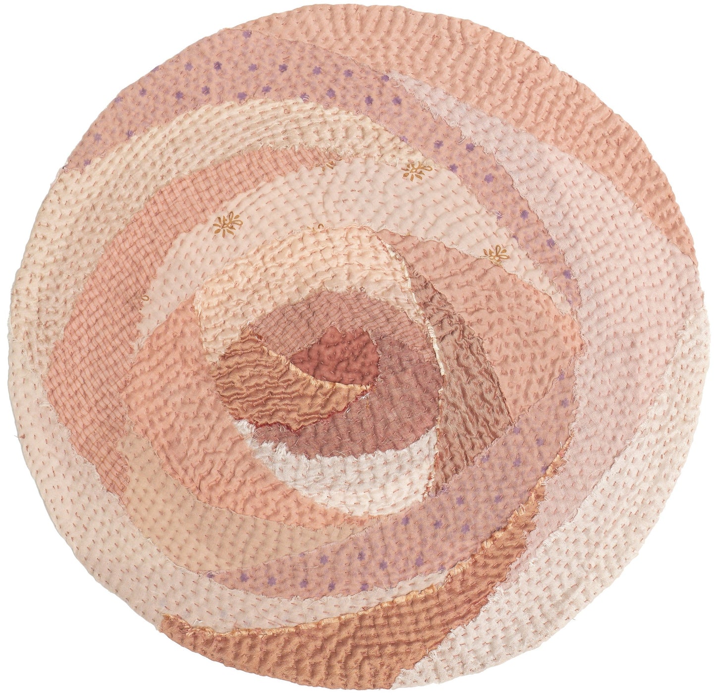 S/2 Ash Rose Fray Patch Kantha Placemat